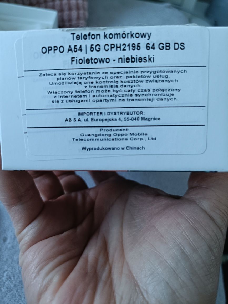 Oppo A54 5G fioletowy