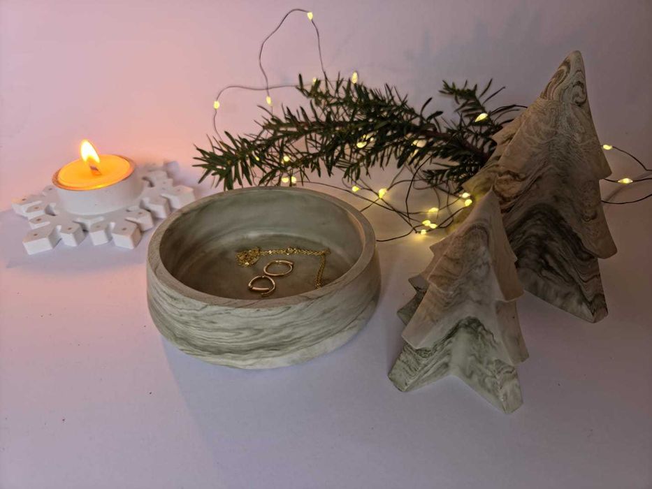 ZESTAW PREZENTOWY Handmade Gips Polimerowy Figurki ŚWIĘTA