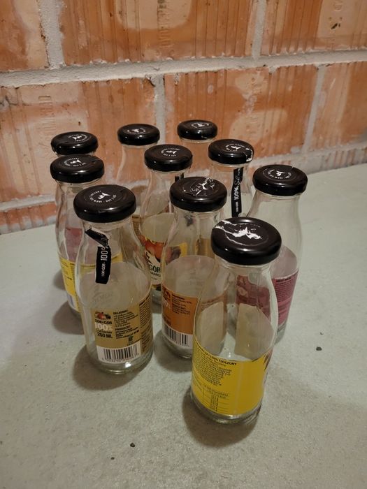 10 butelek 250 ml na soki i inne przetwory