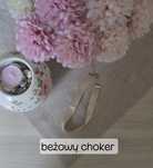 beżowy choker regulowany