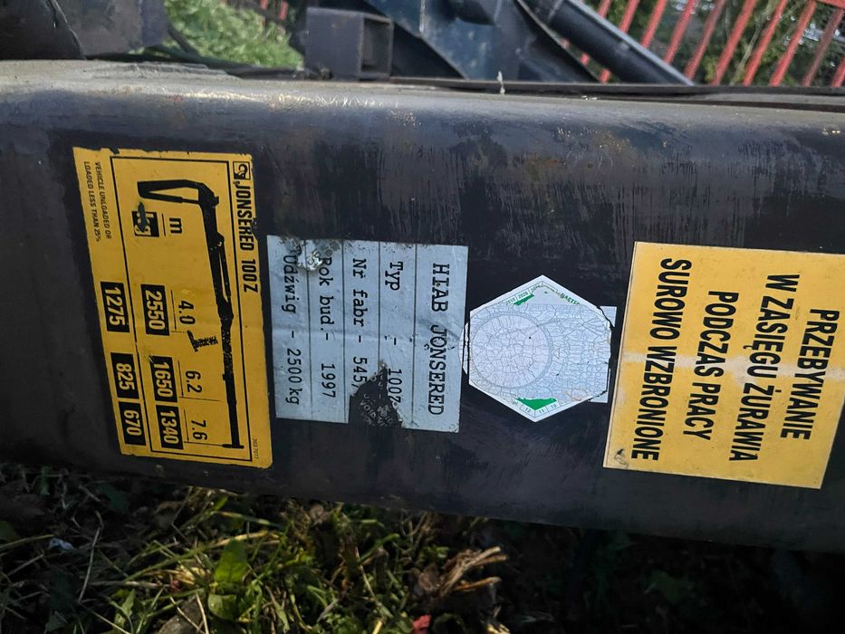 Żuraw HDS HIAB  Jonsered 100Z