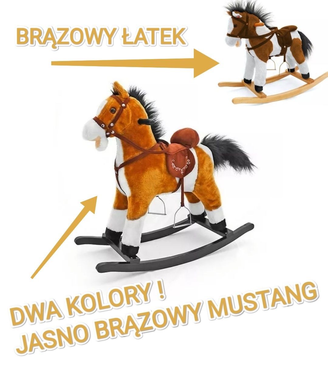 **Prezent dla malucha*** Koń na biegunach Łatek ciemny brąz