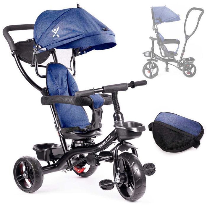 ROWEREK Trójkołowy Dziecięcy TRIKE FIX V3 LITE WÓZEK z Prowadnikiem