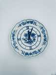 Zegar ścienny porcelanowy w wzorze cebulowym