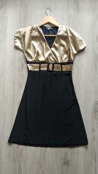 Złoto czarna sukienka
