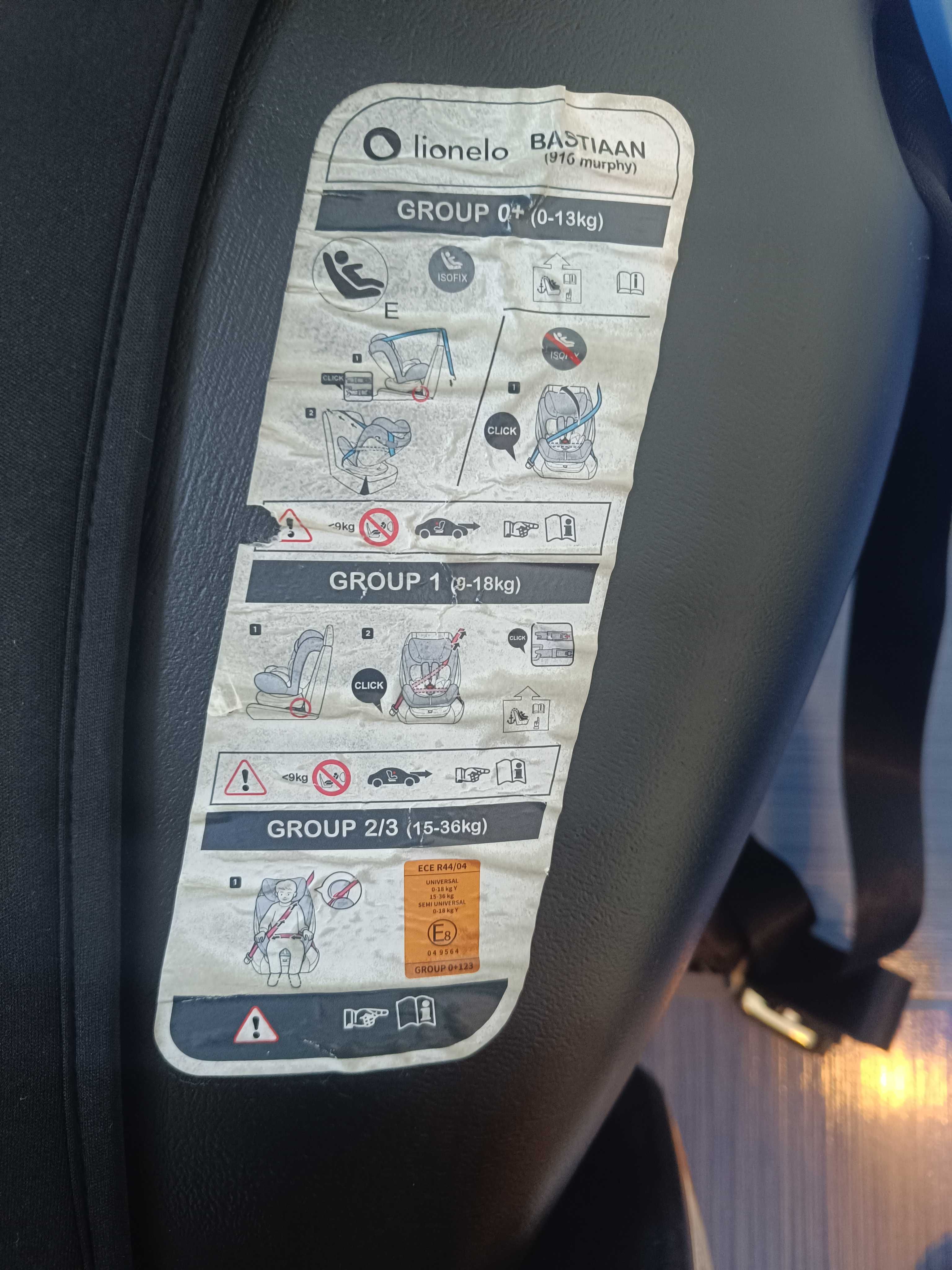 Cadeira auto 0-36 kgs
