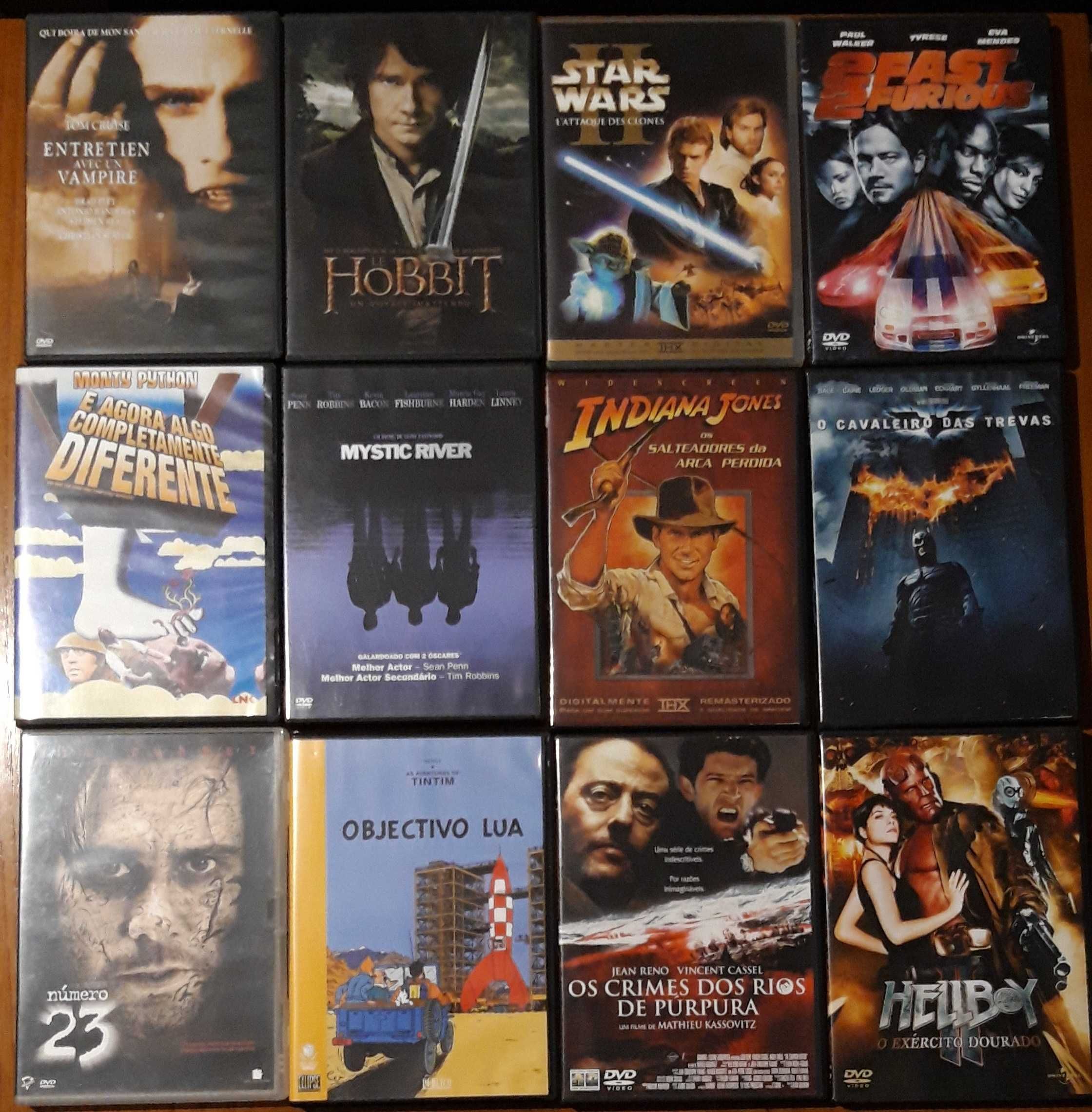 DVD filmes Indiana Jones Batman Hobbit Hellboy 2fast2furious ...