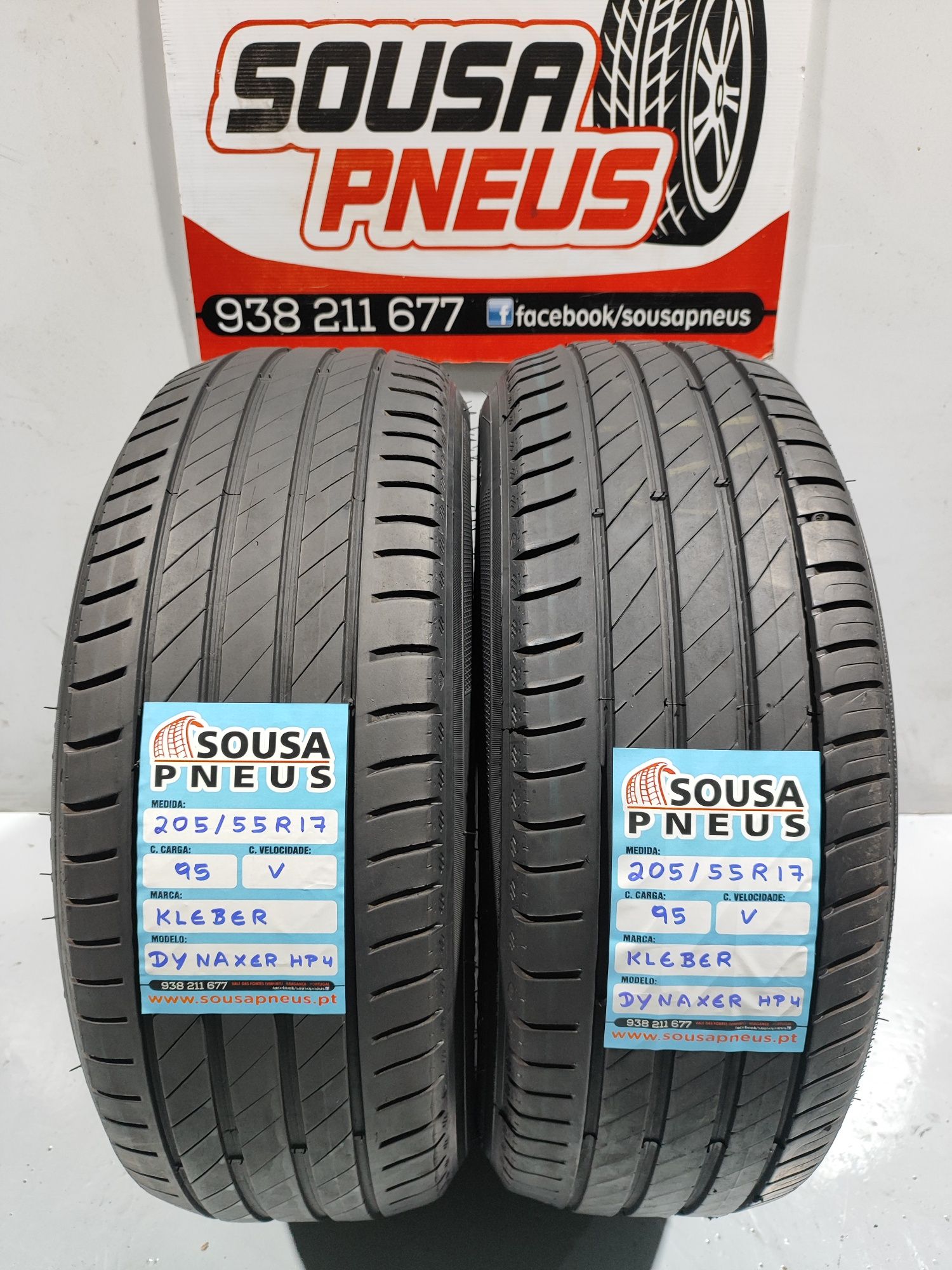 2 pneus semi novos 205-55R17 Kleber - Oferta dos Portes
