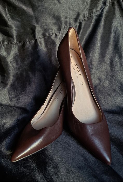 Шкіряні Кожані Туфлі Лодочки NEXT 39 розмір Шоколад