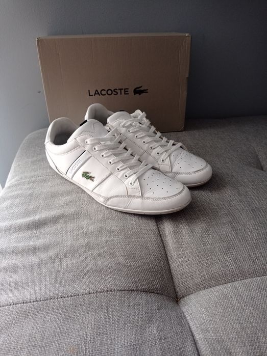 Buty Lacoste Chaymon rozmiar 44 białe skóra skórzane super męskie