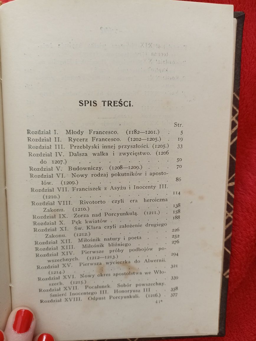 Żywot św. Franciszka z Asyżu wyd. z 1912 r.