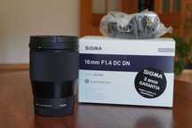 [COMO NOVA] Lente Sigma 16mm f/1.4 - Sony E-Mount
