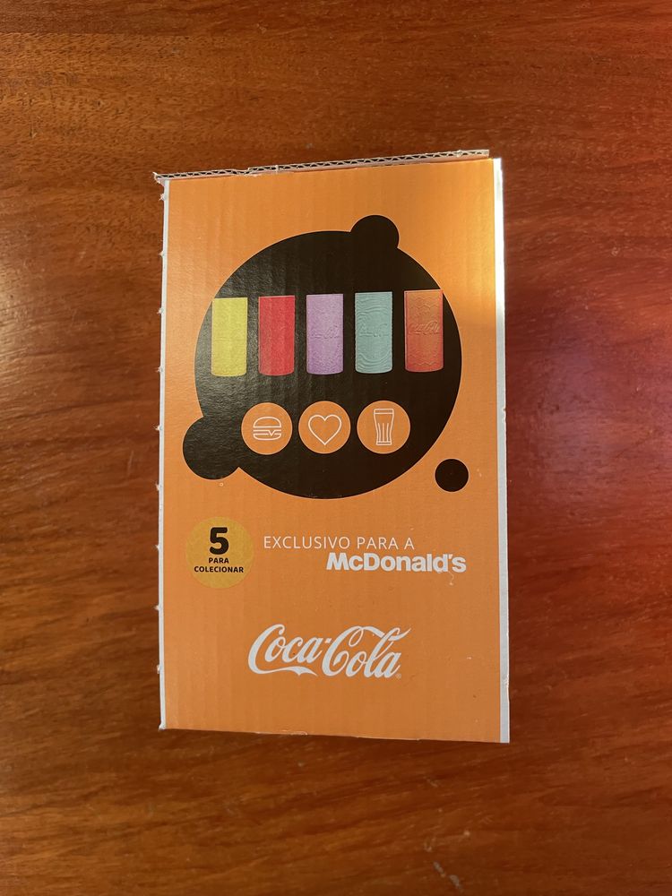 Edição Limitada de copos Coca-Cola x McDonald’s 2025 - Laranja