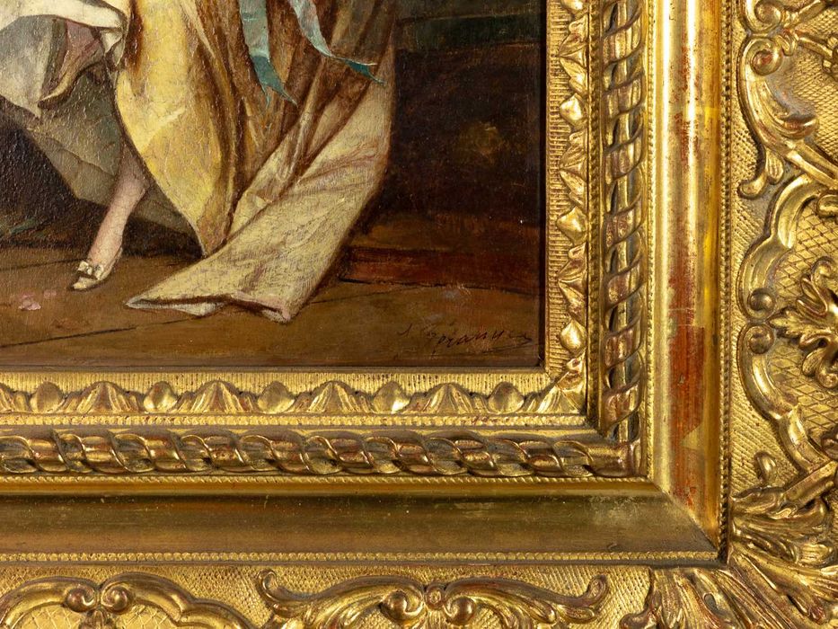 Pintura Cena Galante Emile Beranger Romantismo, Século XIX