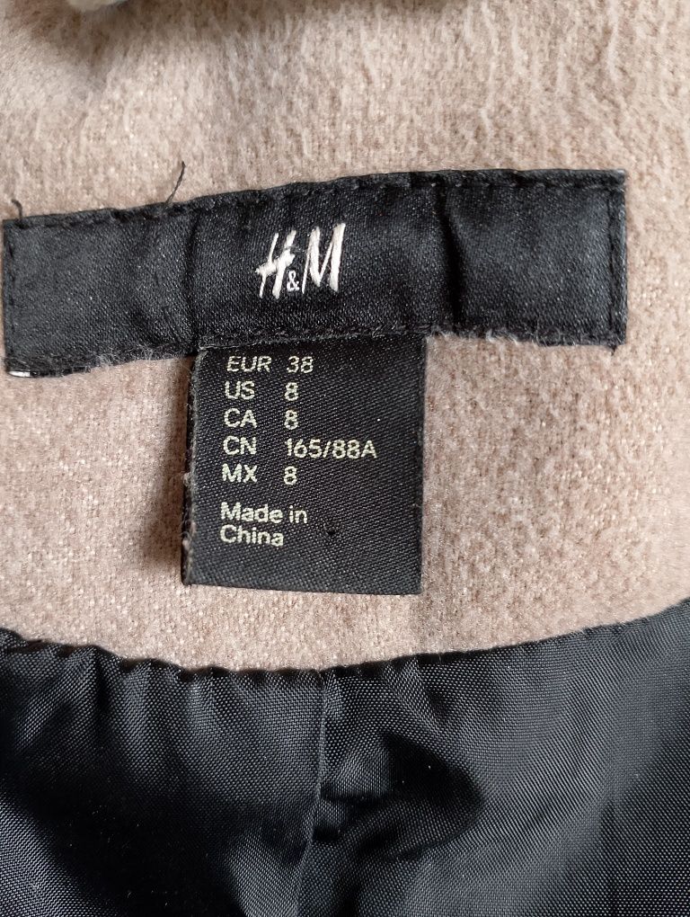 Płaszczyk wiosenny H&M 38 damski beżowy kurtka