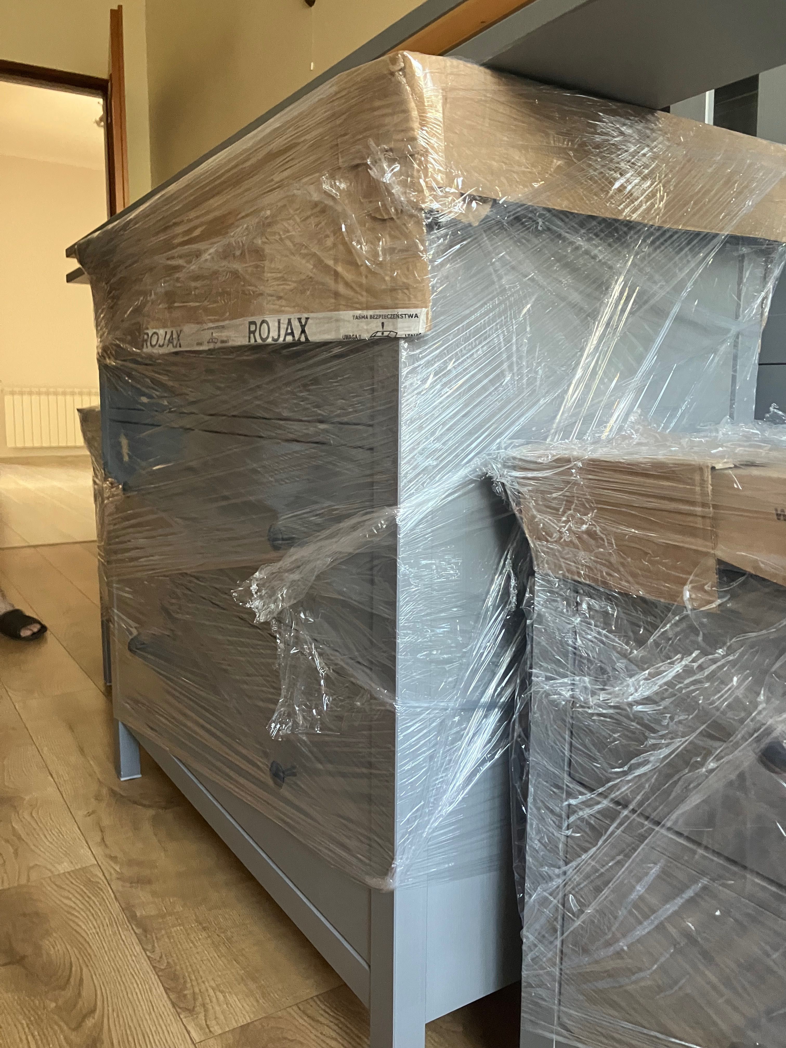 HEMNES IKEA komplet łóżko, komoda, szafka nocna 2x, STAN IDEALNY