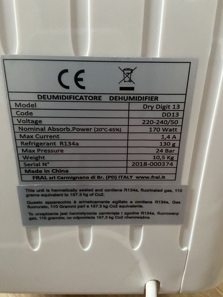 Osuszacz powietrza FRAL Drydigit 13
