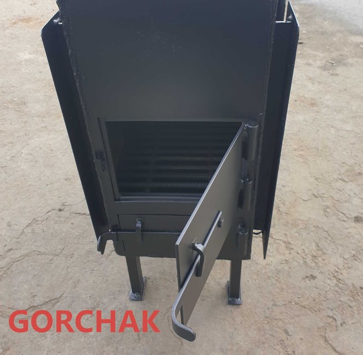 Буржуйка сталева, шириною 320 мм, з ламелями, обігрів до 50 м.кв.