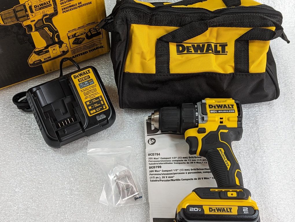 DEWALT DCD794D1 20V безщітковий дриль шуруповерт