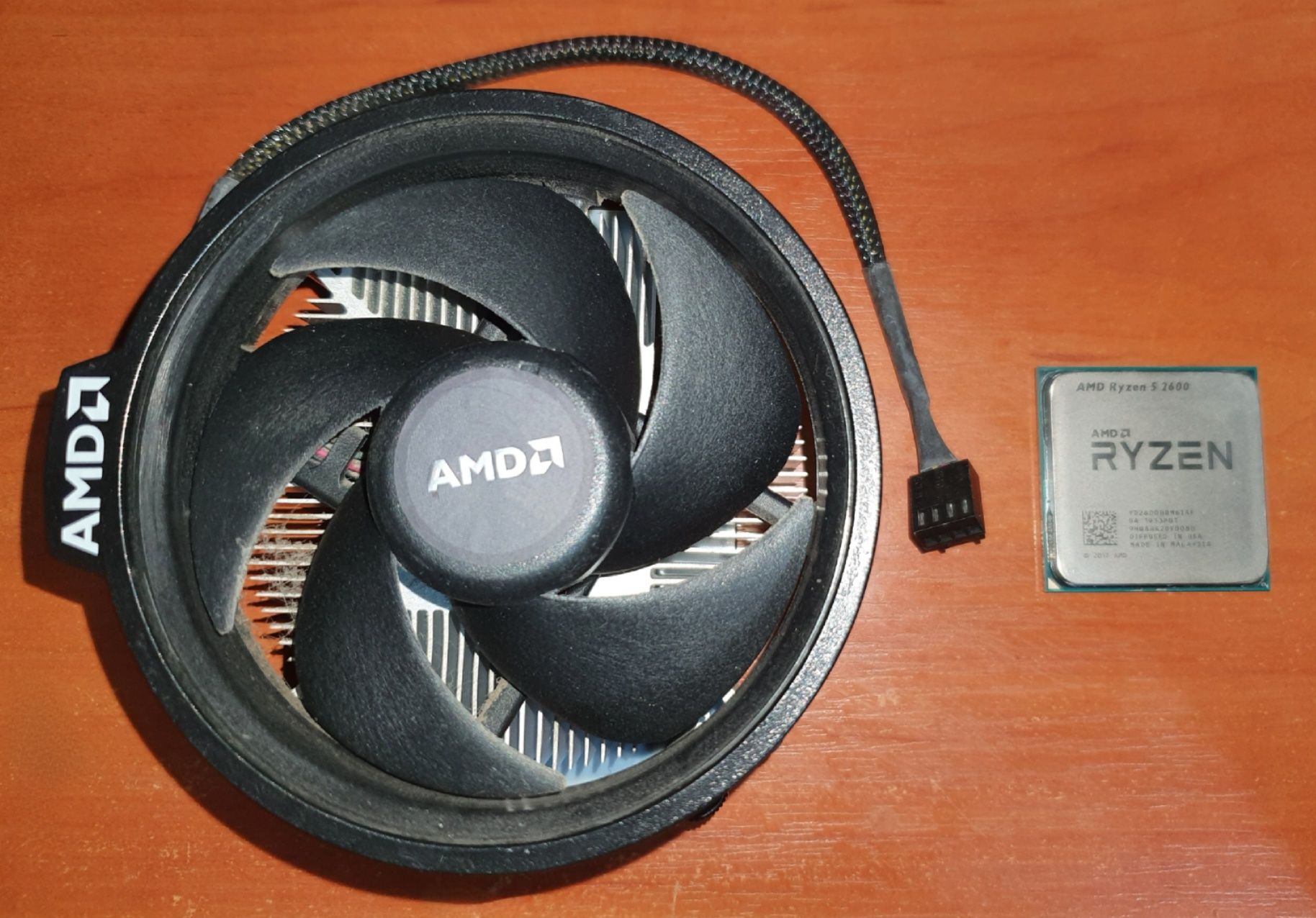 AMD Ryzen R5 2600 + кулер, 6 ядер 12 потоків, комп'ютер, процесор, ПК