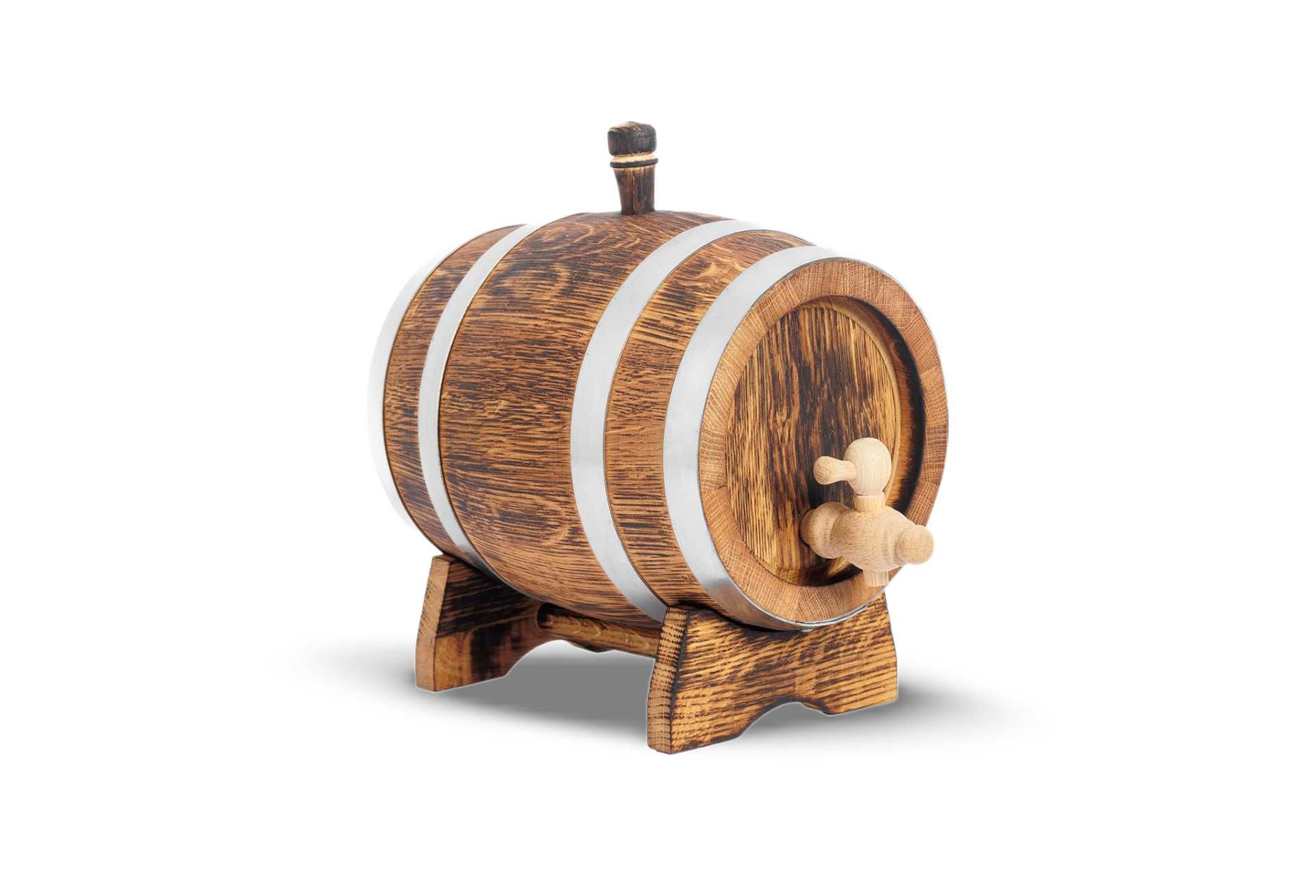 Dębowa beczka 5L na whisky bimber wino nalewki prezent (opalona)