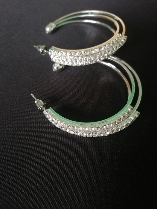 Свадьба блестящие серьги-кольца