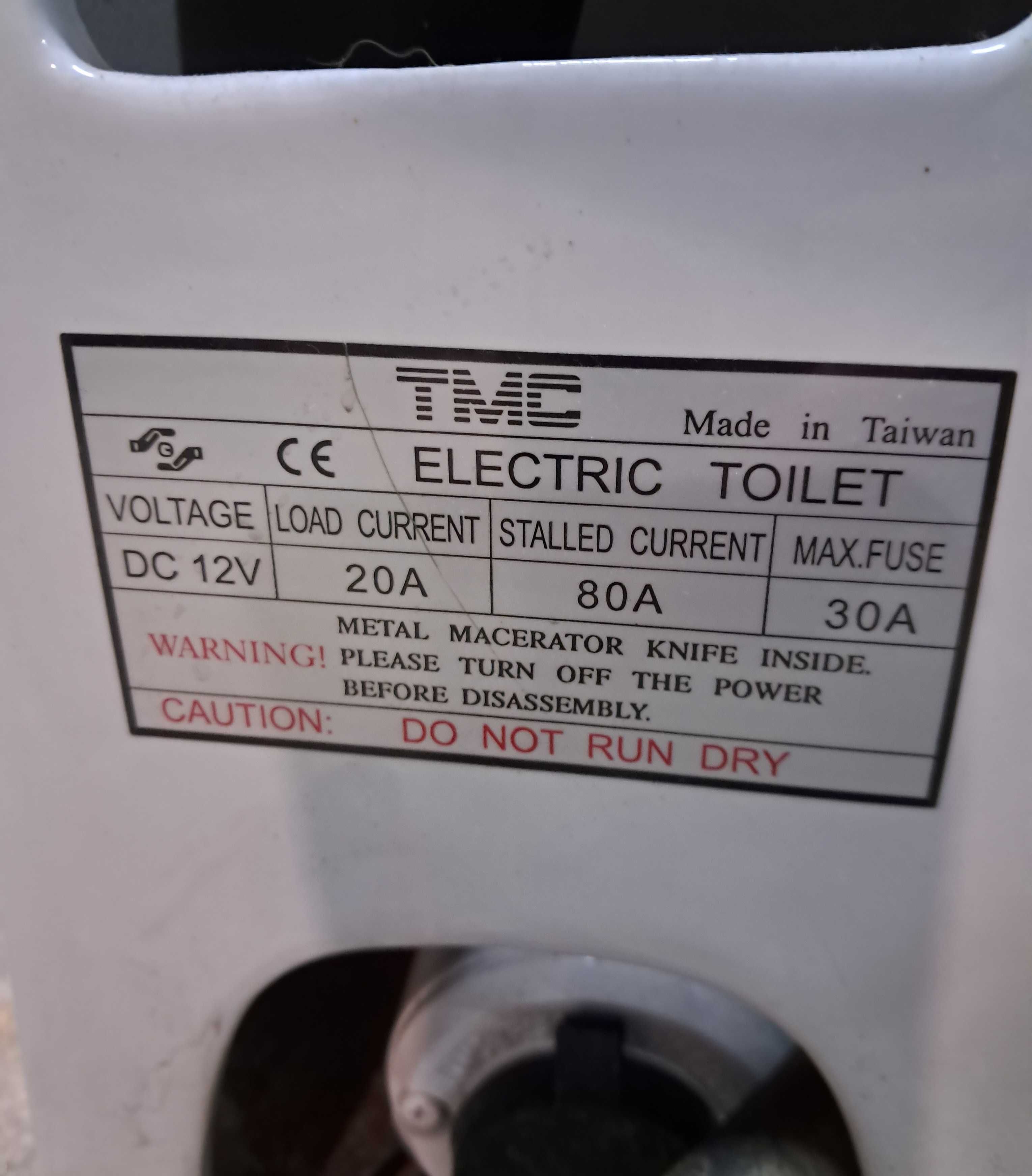 tmc electric toilet jacht łódż kamper