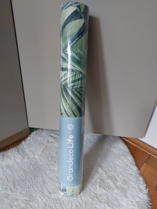 Zielona tapeta winylowa tapeta w liście tapeta motyw roślinny tapeta