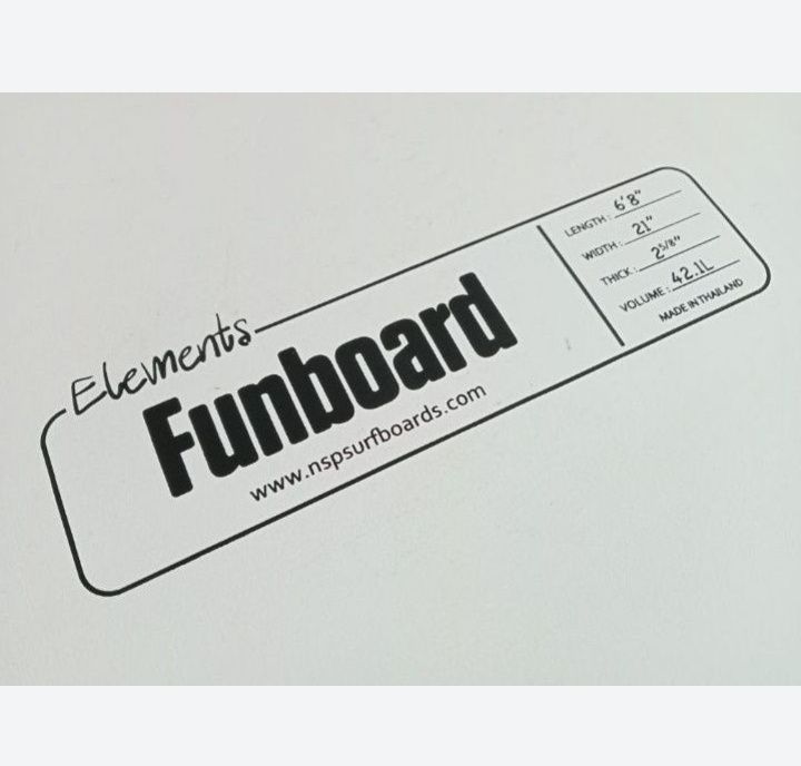 Surf funboard NSP 6'8 elements