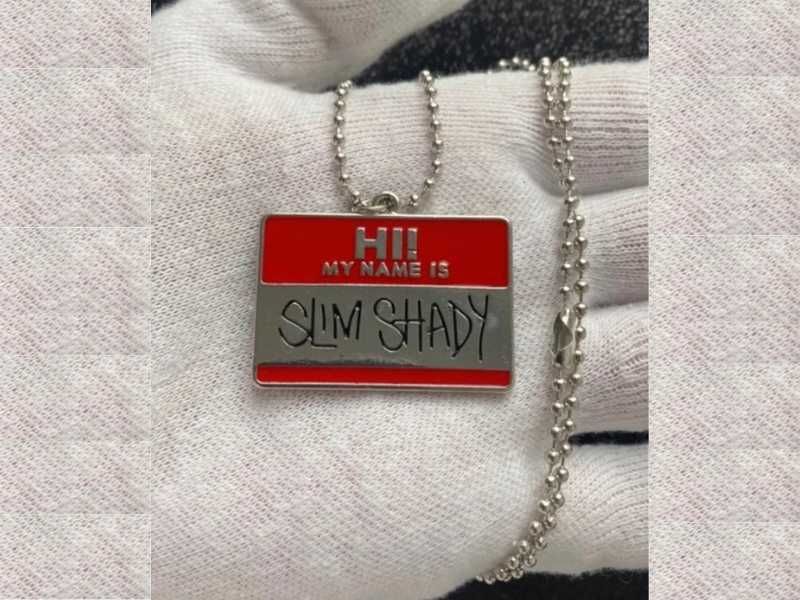 Eminem biżuteria łańcuszek hiphop opium rap Hi My Name Is Slim Shady