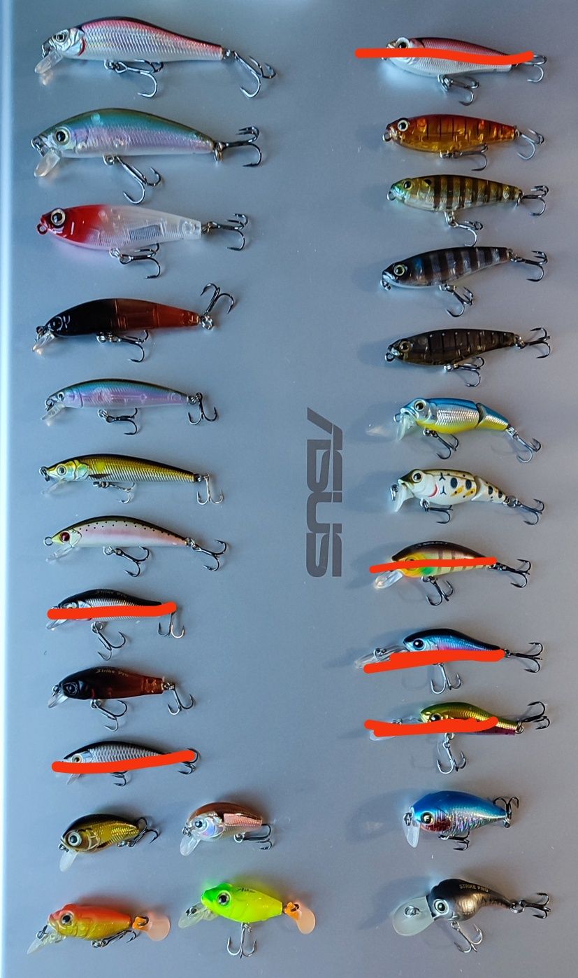 Воблери, приманки Jackall, ZipBaits, Strike Pro Lipstick та інші