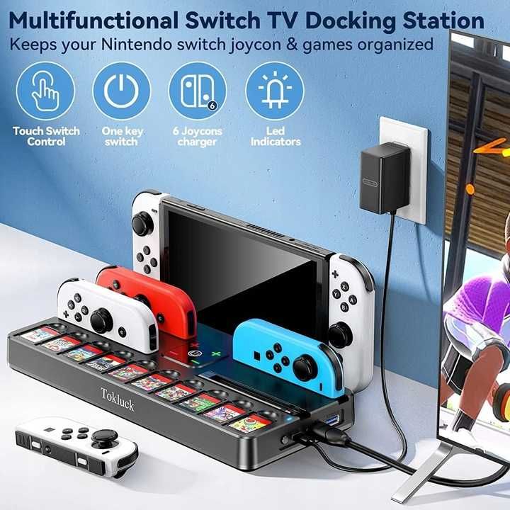 Stacja dokująca do telewizora Tokluck Switch z HDMI do Nintendo i OLED