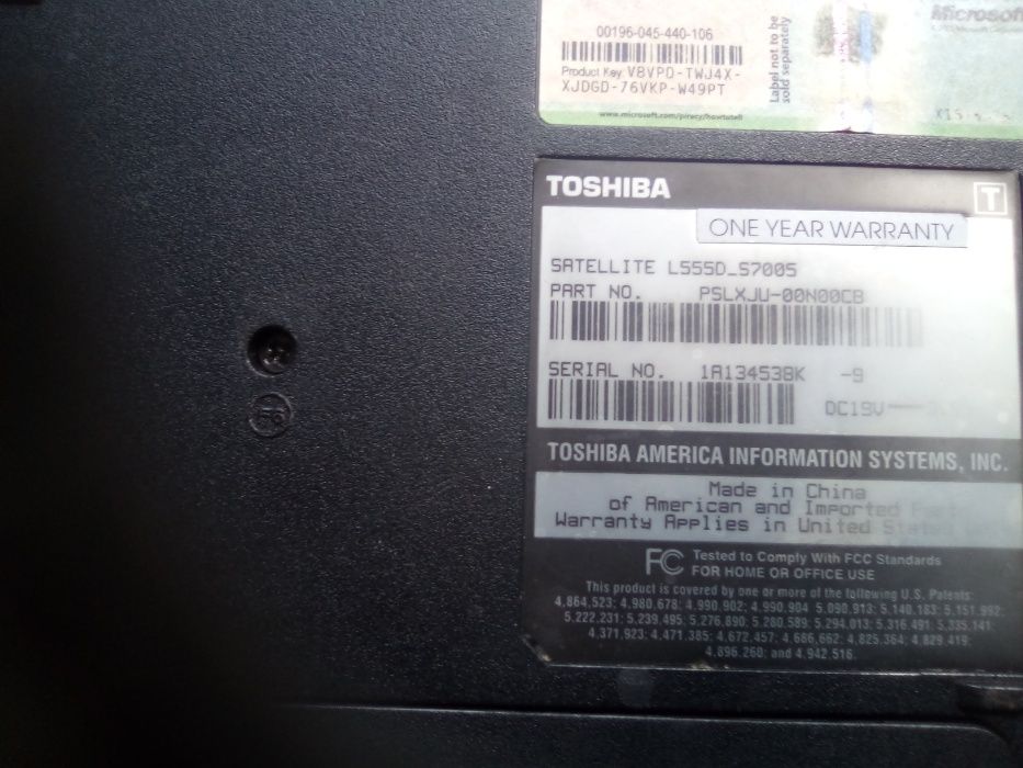 Ноутбук Toshiba L555D на запчасти