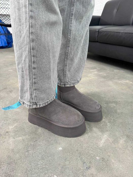 Женские Угги Ugg dipper platform grey / Угги зимние LUX 37 38 39
