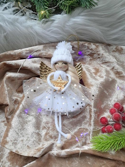 Aniołk zawieszki - rękodzieło