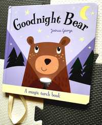 Goodnight Bear George Joshua książeczka z latarką po angielsku