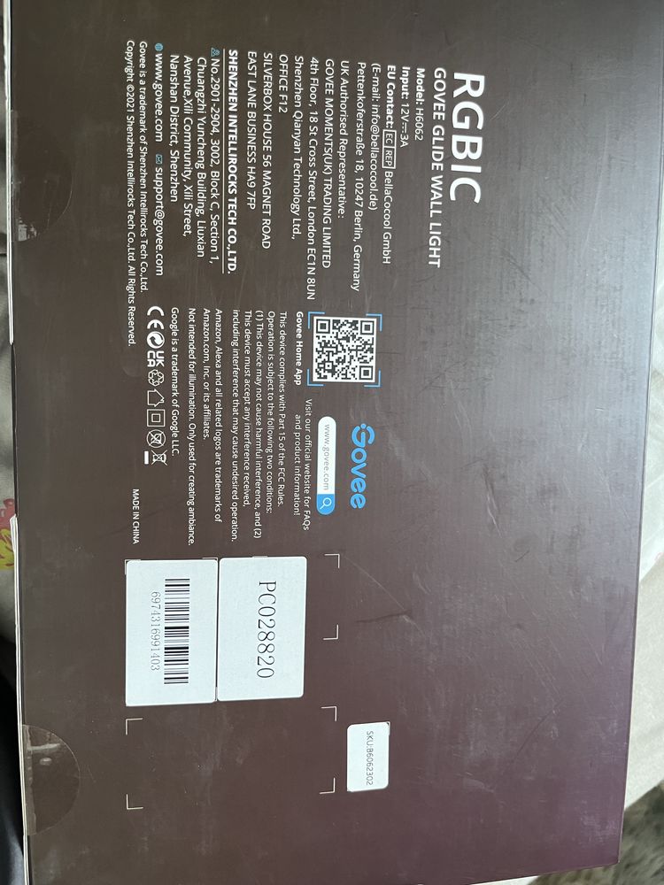 Ledy Govee RGBIC Glide Wall Light
