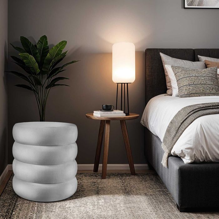 Stołek z miejscem do przechowywania Altu Wygląd aksamitu szary OUTLET