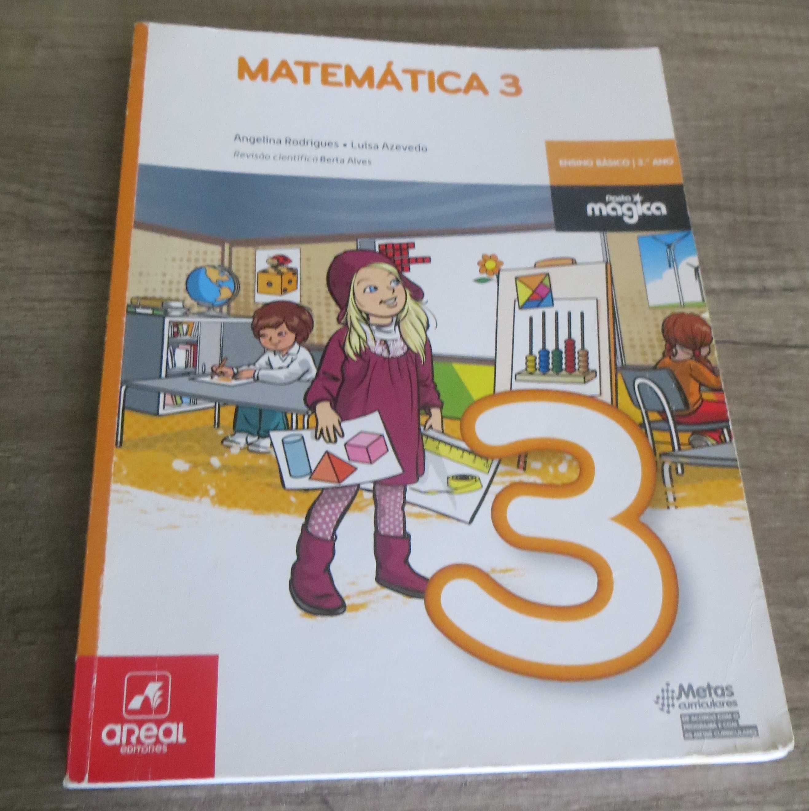 Livro Manual Matemática Ensino básico 3º Ano - Como Novo