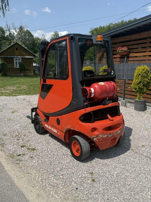 Wózek widłowy linde H18T wolny skok maszt triplex z Niemiec