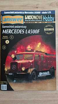 Model kartonowy - Samochód Pożarniczy Mercedes L4500F - Answer  7/2015