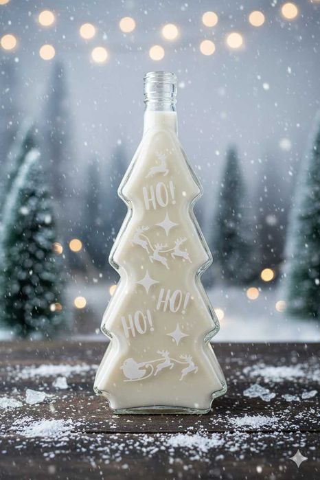 BUTELKA ŚWIĄTECZNA 500ml ho ho ho ZESTAW-5 szt