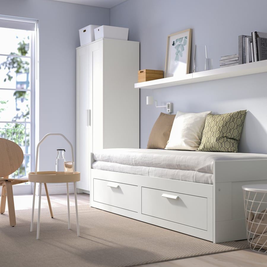 Ikea Nowa Brimnes Leżanka 2x materac Afjall Transport Rama Łóżka