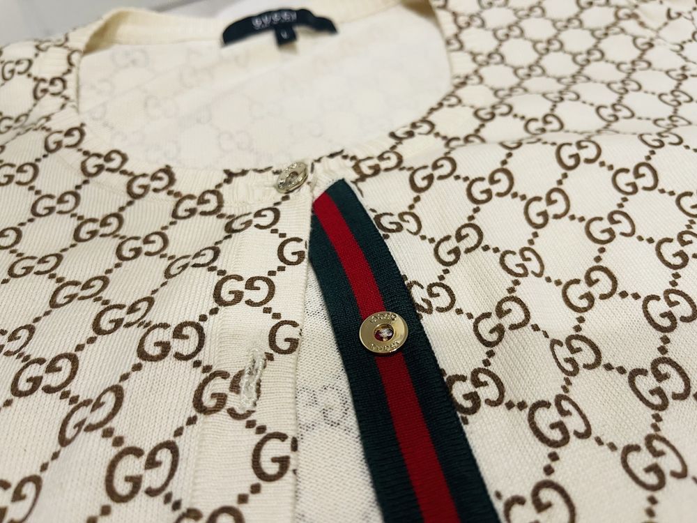 Sweter sweterek damski Gucci rozpinany