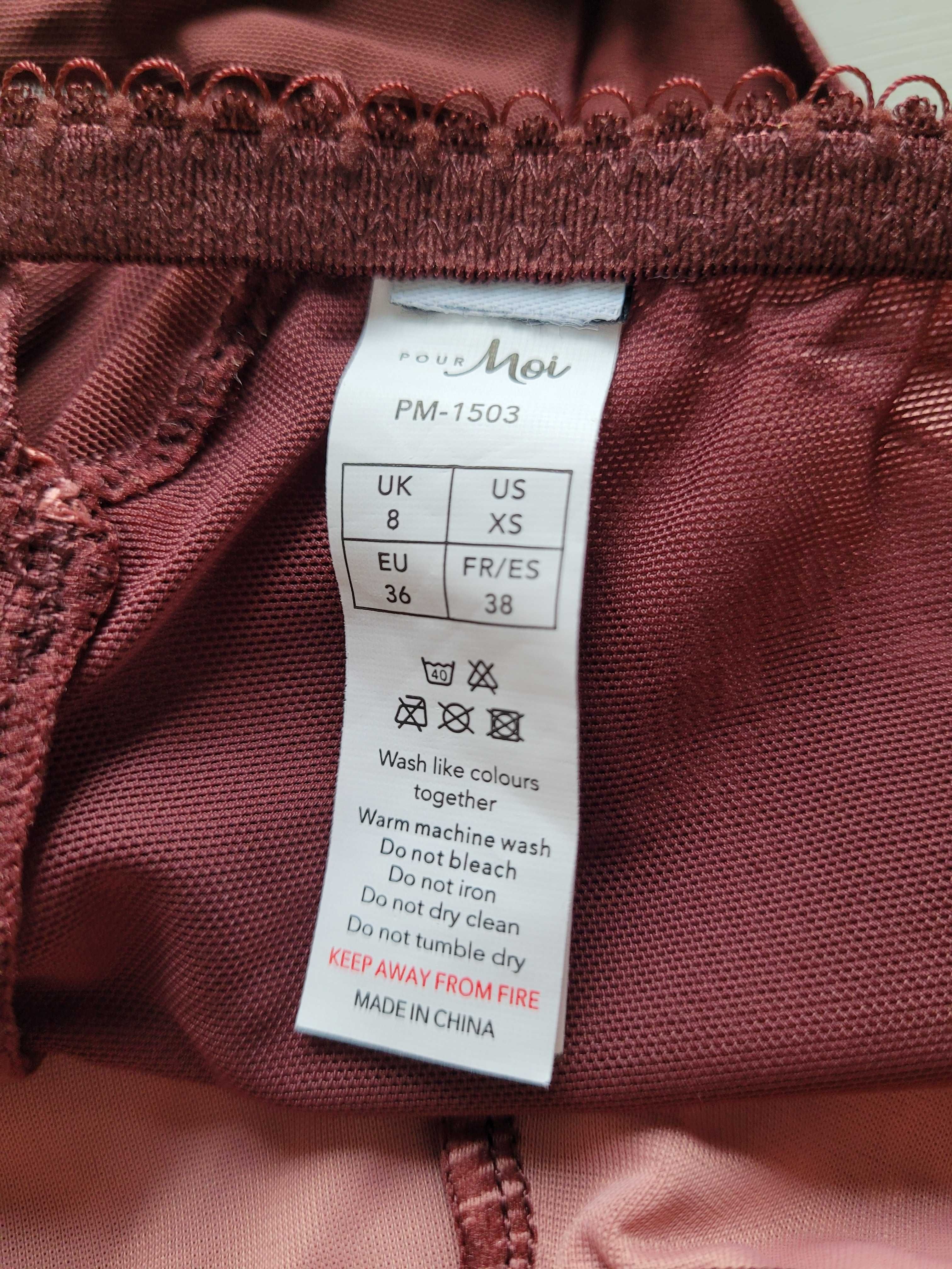 Nowe koronkowe majtki 34,XS/36,S Pour Moi bielizna damska wzór kwiaty
