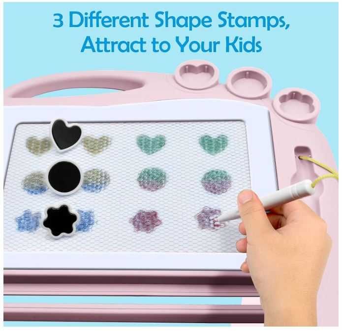 Tablica magnetyczna dla dzieci do malowania kolor różowy