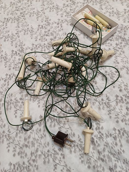 Stare światełka lampki na choinkę prl vintage