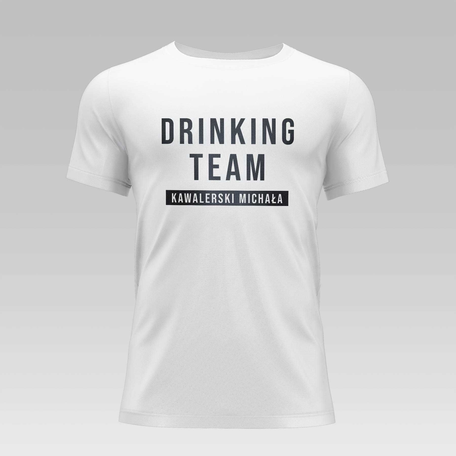 Koszulki na Wieczór kawalerski z personalizacją – Drinking Team
