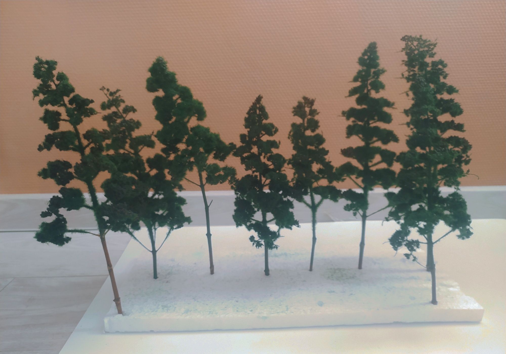 Drzewka na makietę- DUŻE - zestaw 12 szt- 27-35 cm ,wysokie, okazałe