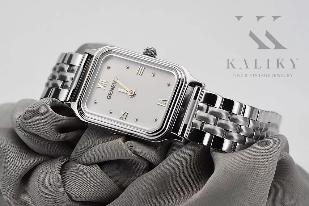 Damski zegarek z białego złota 14k Geneve lw023wdw&lbw008w Poznań